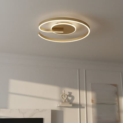 LED-Deckenleuchte LORENZO LED/22W/230V Ø 50 cm goldfarben