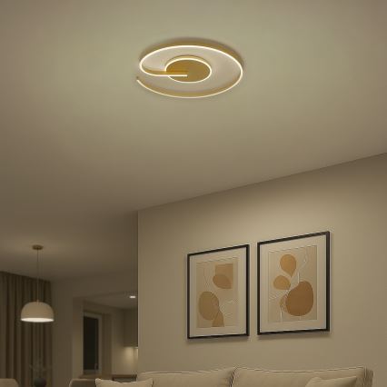 LED-Deckenleuchte LORENZO LED/22W/230V Ø 50 cm goldfarben