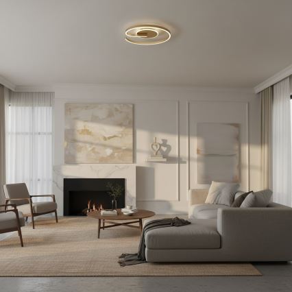 LED-Deckenleuchte LORENZO LED/22W/230V Ø 50 cm goldfarben