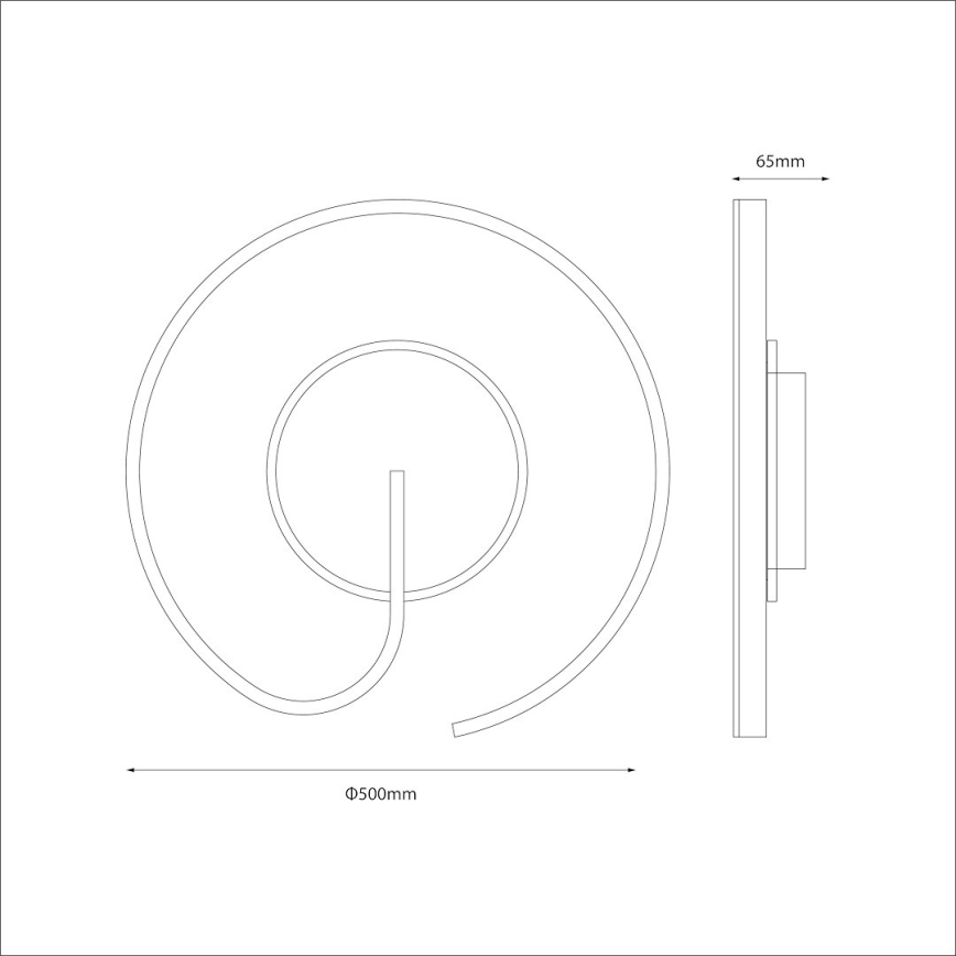 LED-Deckenleuchte LORENZO LED/22W/230V Ø 50 cm goldfarben