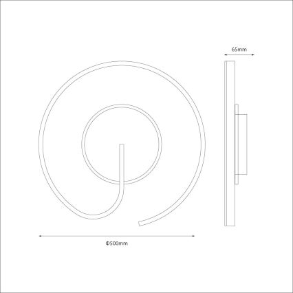 LED-Deckenleuchte LORENZO LED/22W/230V Ø 50 cm schwarz
