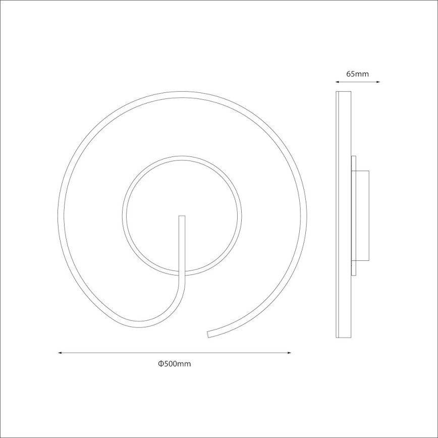 LED-Deckenleuchte LORENZO LED/22W/230V Ø 50 cm schwarz