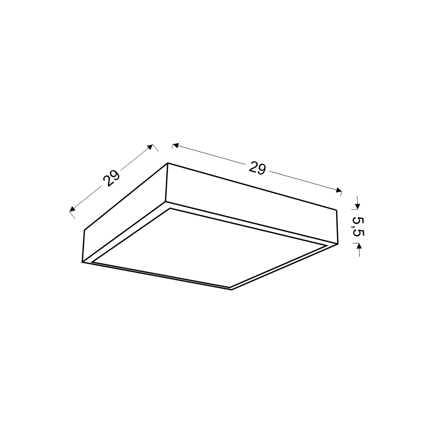 LED-Deckenleuchte LUX LED/16W/230V weiß