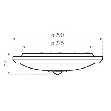 LED-Deckenleuchte mit Bewegungs- und Dämmerungssensor und Notstrommodul MANA LED/12W/230V 1500 mAh Ø 29 cm weiß