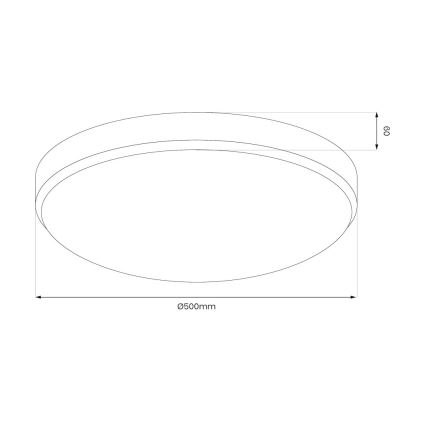 LED-Deckenleuchte MAYA LED/36W/230V Ø 50 cm schwarz