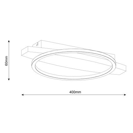 LED Deckenleuchte MELISA LED/12W/230V 30x40 cm Kiefer