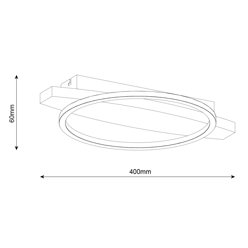 LED Deckenleuchte MELISA LED/12W/230V 30x40 cm Kiefer