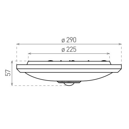 LED-Deckenleuchte mit Bewegungs- und Dämmerungssensor LED/16W/230V Ø 29 cm weiß