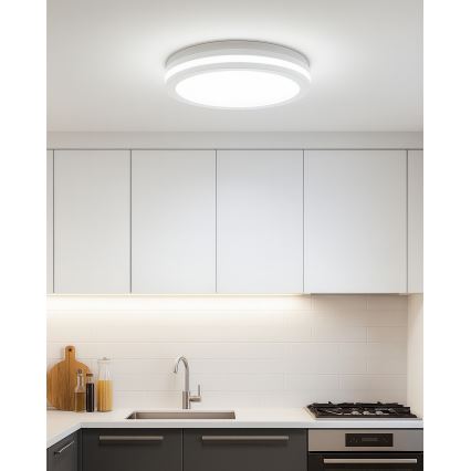 LED-Badezimmer-Deckenleuchte mit Bewegungsmelder LED/20W/230V 3000/4000/6500K Ø 23 cm IP54 weiß