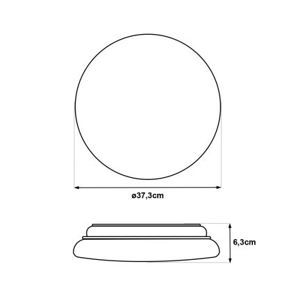 LED-Deckenleuchte mit Bewegungsmelder LENA LED/24W/230V Ø 37,3 cm weiß