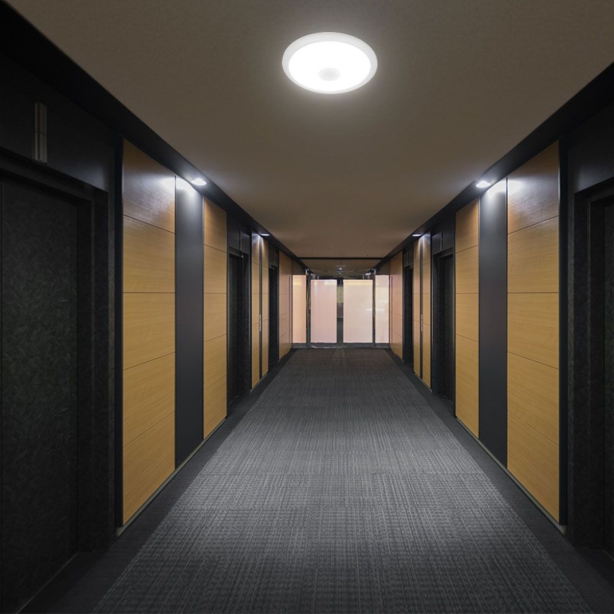 LED-Deckenleuchte mit Sensor SAMSUNG CHIP LED/12W/230V 3000/4000/6000K d 29 cm weiß