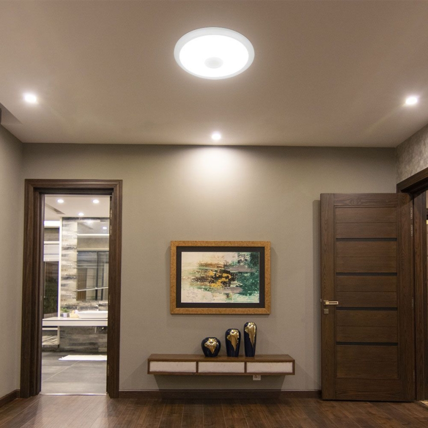 LED-Deckenleuchte mit Sensor SAMSUNG CHIP LED/12W/230V 3000/4000/6000K d 29 cm weiß