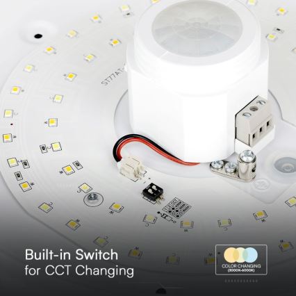 LED-Deckenleuchte mit Sensor SAMSUNG CHIP LED/12W/230V 3000/4000/6000K d 29 cm weiß