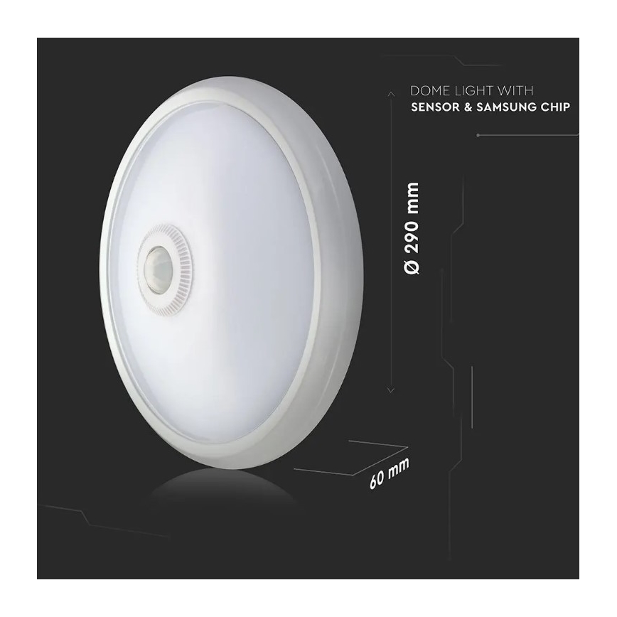 LED-Deckenleuchte mit Sensor LED/12W/230V 6400K
