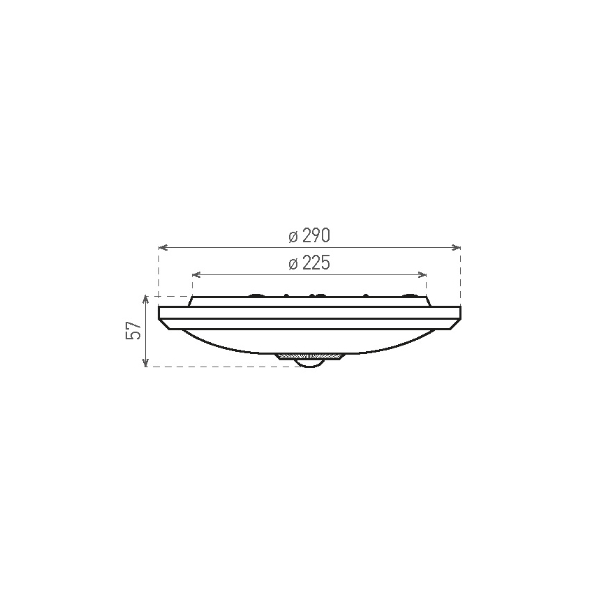 LED-Deckenleuchte mit Sensor und Notfallmodul MANA LED/12W/230V 4000K