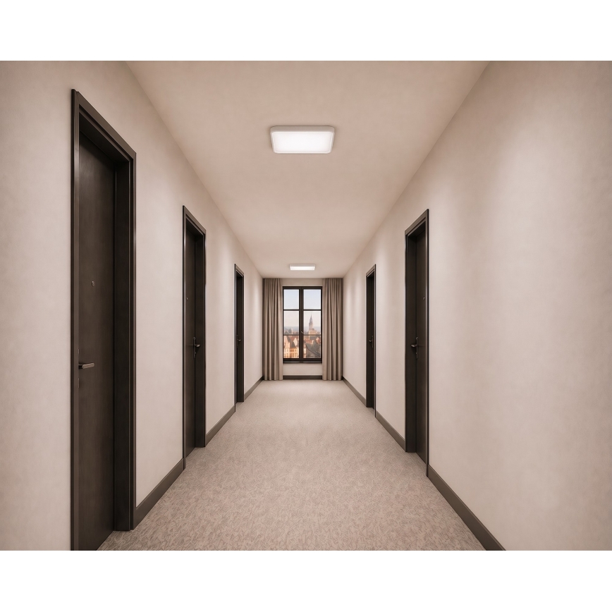 LED-Deckenleuchte mit Bewegungs- und Dämmerungssensor WILTON LED/24W/230V 4000K 33x33 cm weiß