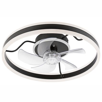 Dimmbare LED-Deckenleuchte mit Ventilator APOLLO LED/38W/230V schwarz + Fernbedienung