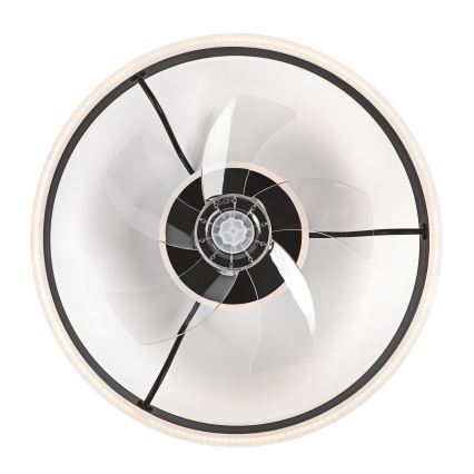 Dimmbare LED-Deckenleuchte mit Ventilator APOLLO LED/38W/230V schwarz + Fernbedienung