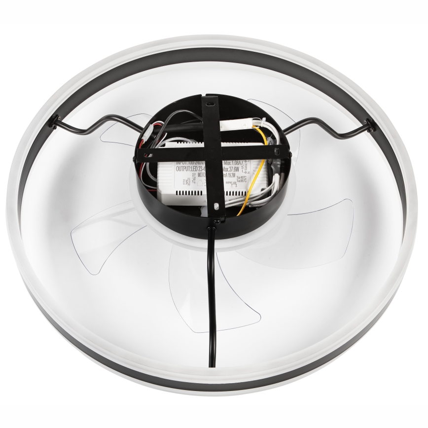 Dimmbare LED-Deckenleuchte mit Ventilator APOLLO LED/38W/230V schwarz + Fernbedienung