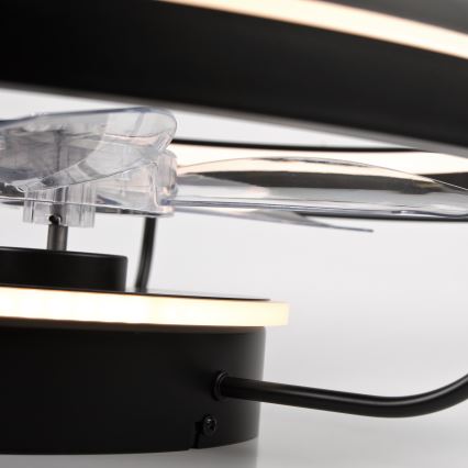 Dimmbare LED-Deckenleuchte mit Ventilator FARGO LED/37W/230V schwarz + Fernbedienung