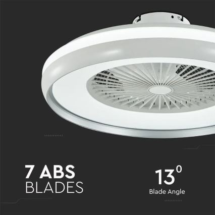 LED-Deckenleuchte mit Ventilator LED/32W/230V 3000/4000/6500K grau + Fernbedienung