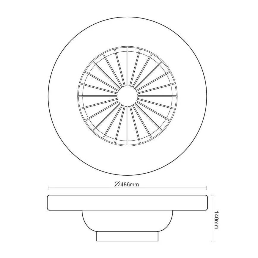 Dimmbare LED-Deckenleuchte mit Ventilator OPAL LED/48W/230V 3000-6500K + Fernbedienung