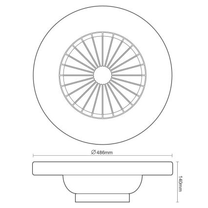 Dimmbare LED-Deckenleuchte mit Ventilator OPAL LED/48W/230V 3000-6500K + Fernbedienung