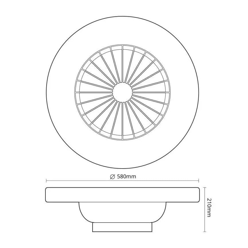 Dimmbare LED-Deckenleuchte mit Ventilator OPAL LED/72W/230V 3000-6500K + Fernbedienung