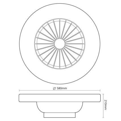 Dimmbare LED-Deckenleuchte mit Ventilator OPAL LED/72W/230V 3000-6500 + Fernbedienung