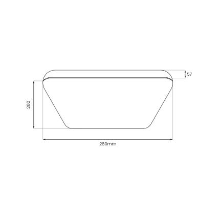 LED Deckenleuchte NEMO LED/11W/230V 26x26 cm glänzender Chrom