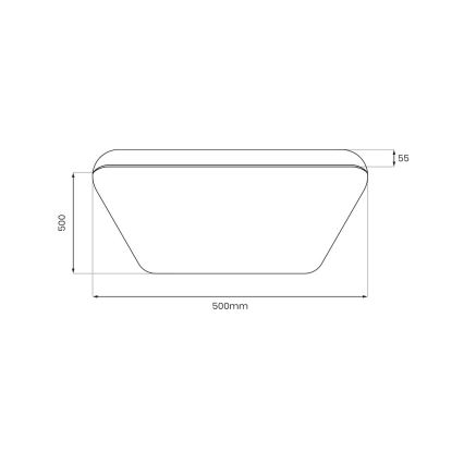 LED-Deckenleuchte NEMO LED/36W/230V 50x50 cm glänzender Chrom