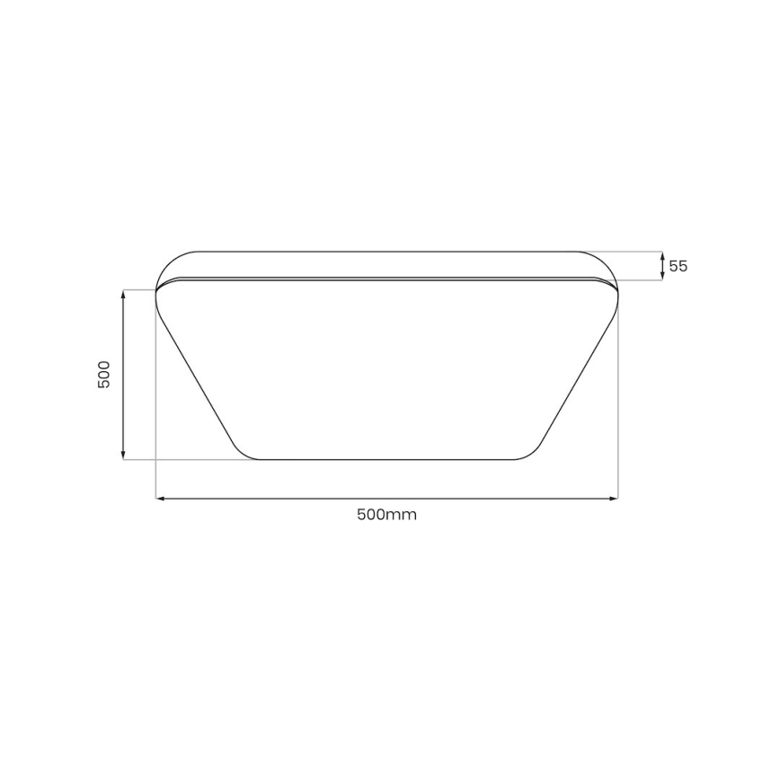 LED-Deckenleuchte NEMO LED/36W/230V 50x50 cm glänzender Chrom