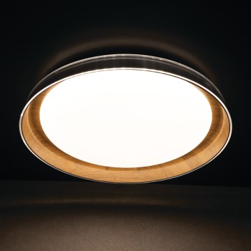 LED-Deckenleuchte NIFU LED/17,8W/230V d 43 cm weiß/braun
