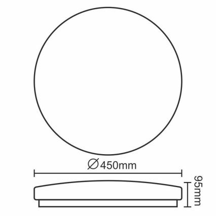 LED-Deckenleuchte OPAL LED/50W/176-264V