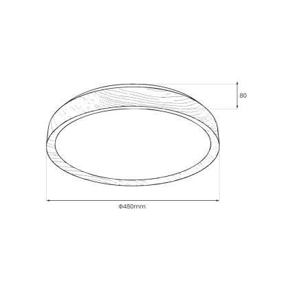LED-Deckenleuchte ORINOKO LED/36W/230V Ø 48 cm beige
