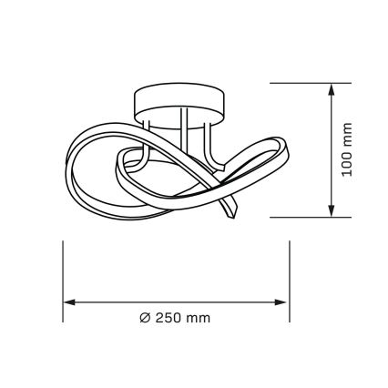 LED-Deckenleuchte OSKAR LED/15W/230V Ø 25 cm schwarz