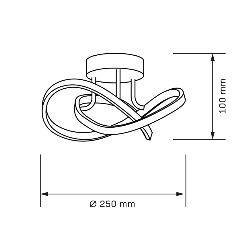 LED-Deckenleuchte OSKAR LED/15W/230V Ø 25 cm schwarz