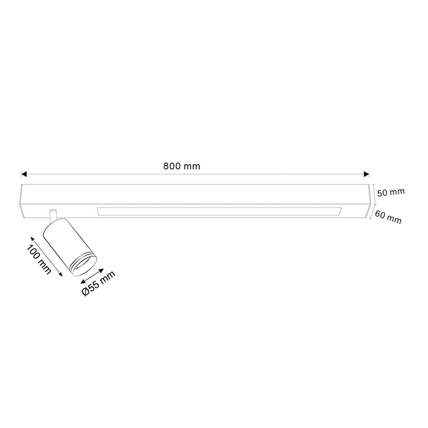 LED-Deckenleuchte PARIS LED/24W/230V + 1xGU10/10W schwarz