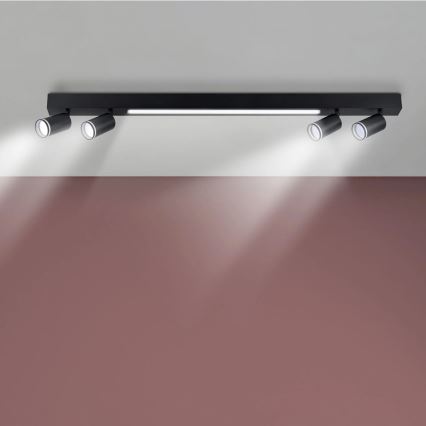LED-Deckenleuchte PARIS LED/24W/230V + 4xGU10/10W schwarz