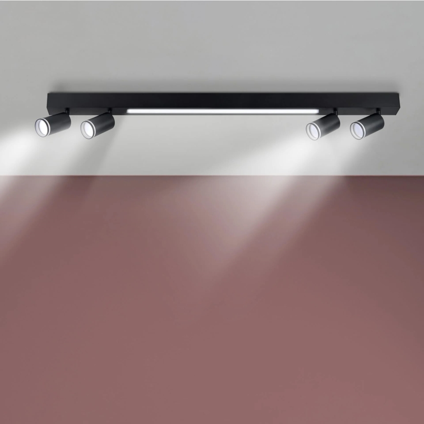 LED-Deckenleuchte PARIS LED/24W/230V + 4xGU10/10W schwarz