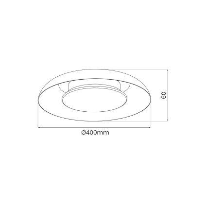 LED-Deckenleuchte PIATTINO LED/30W/230V 3000/4000/6000K Ø 40 cm schwarz