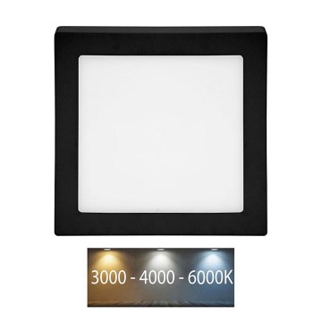 LED-Deckenleuchte RAFA LED/18W/230V 3000/4000/6000K 22x22 cm schwarz