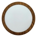 LED-Deckenleuchte RING LED/12W/230V 4200K d 16 cm braun