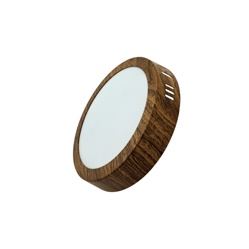 LED-Deckenleuchte RING LED/12W/230V 4200K d 16 cm braun