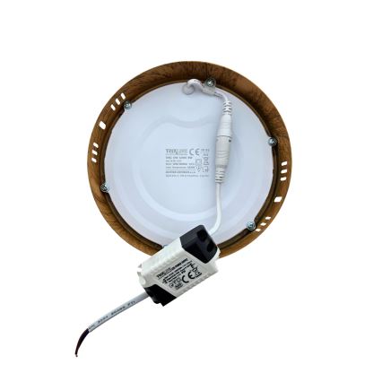 LED-Deckenleuchte RING LED/12W/230V 4200K d 16 cm braun