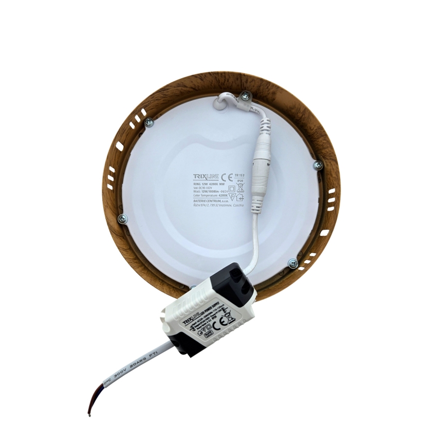LED-Deckenleuchte RING LED/12W/230V 4200K d 16 cm braun