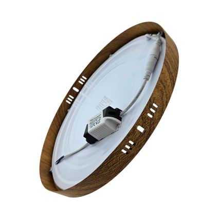 LED-Deckenleuchte RING LED/24W/230V 4200K d 28,5 cm braun