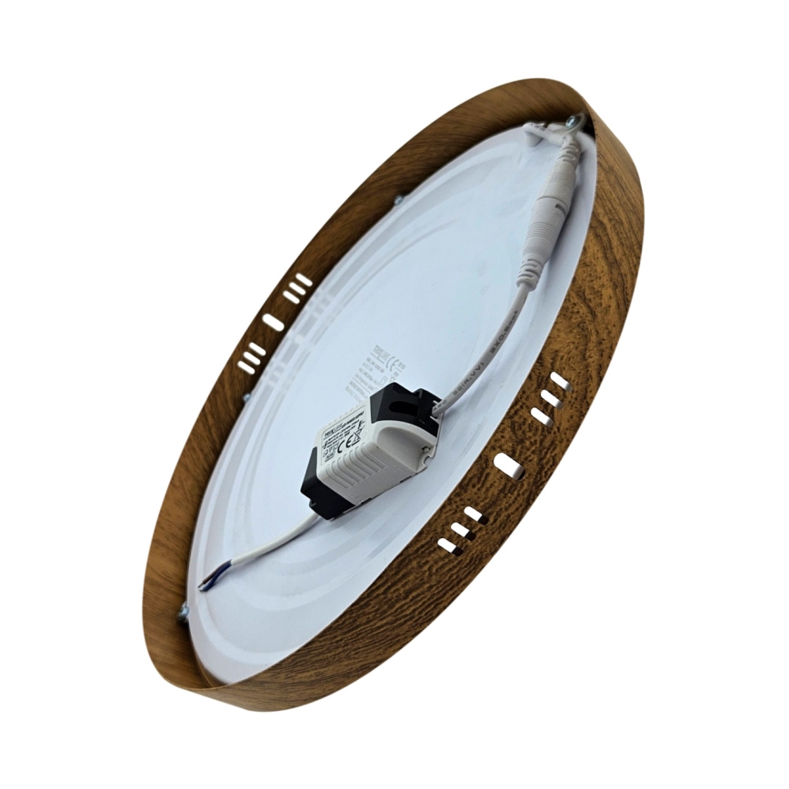 LED-Deckenleuchte RING LED/24W/230V 4200K d 28,5 cm braun