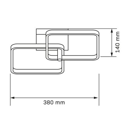 LED-Deckenleuchte ROBERT LED/25W/230V 25x38 cm schwarz