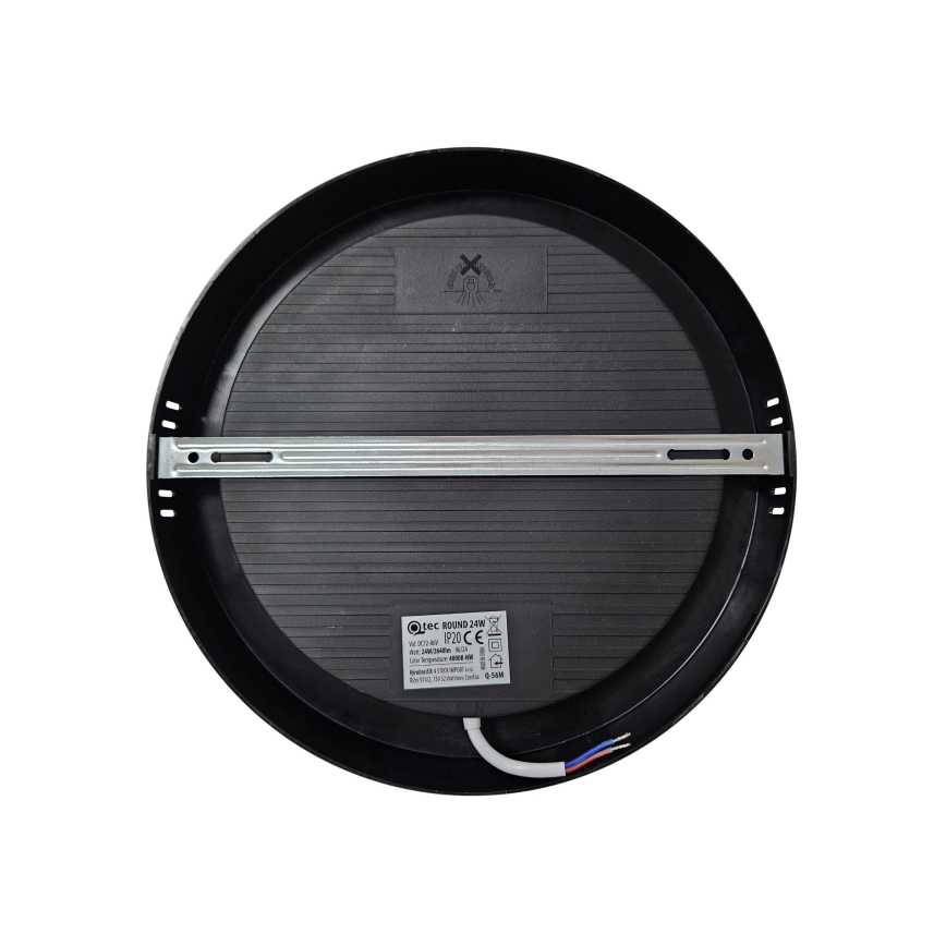 LED-Deckenleuchte ROUND LED/24W/230V 4000K d 28,8 cm schwarz